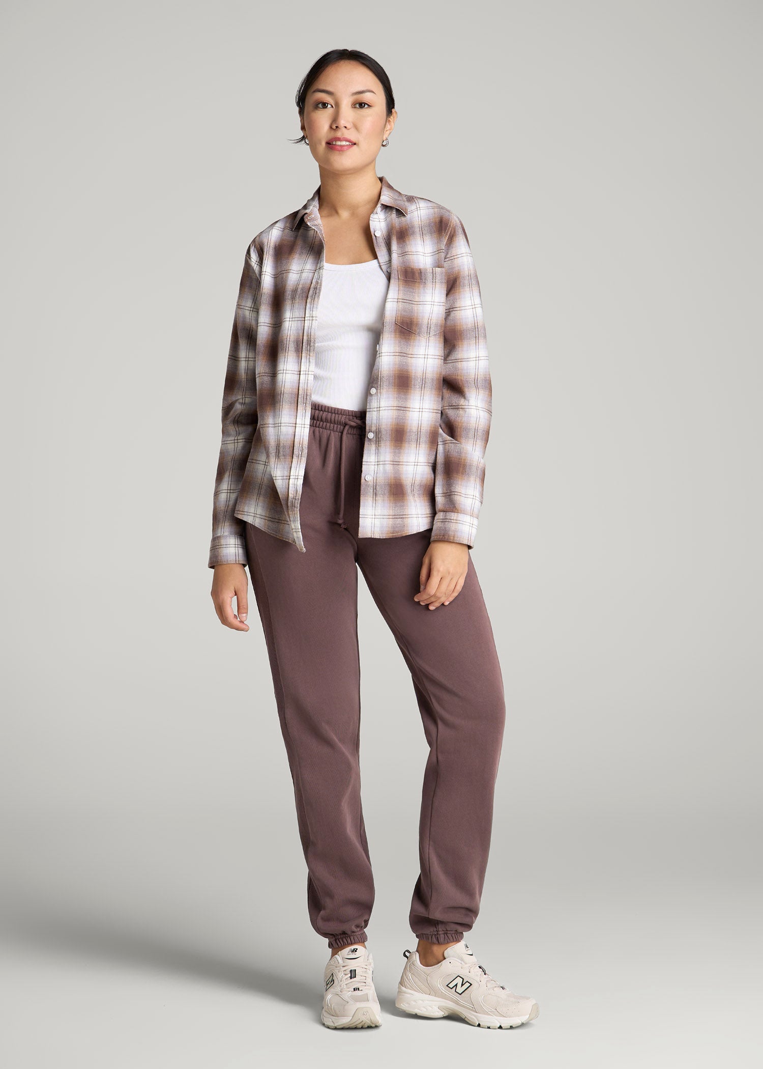 American Tall For Sale | Wearever Fleece Regular Fit Sweatpants for Tall Women in Dusty Merlot