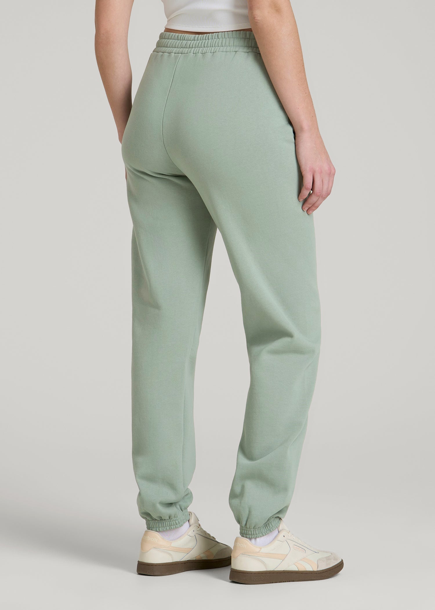 American Tall Online Shop | Wearever Fleece Relaxed Sweatpants for Tall Women in Seagrass