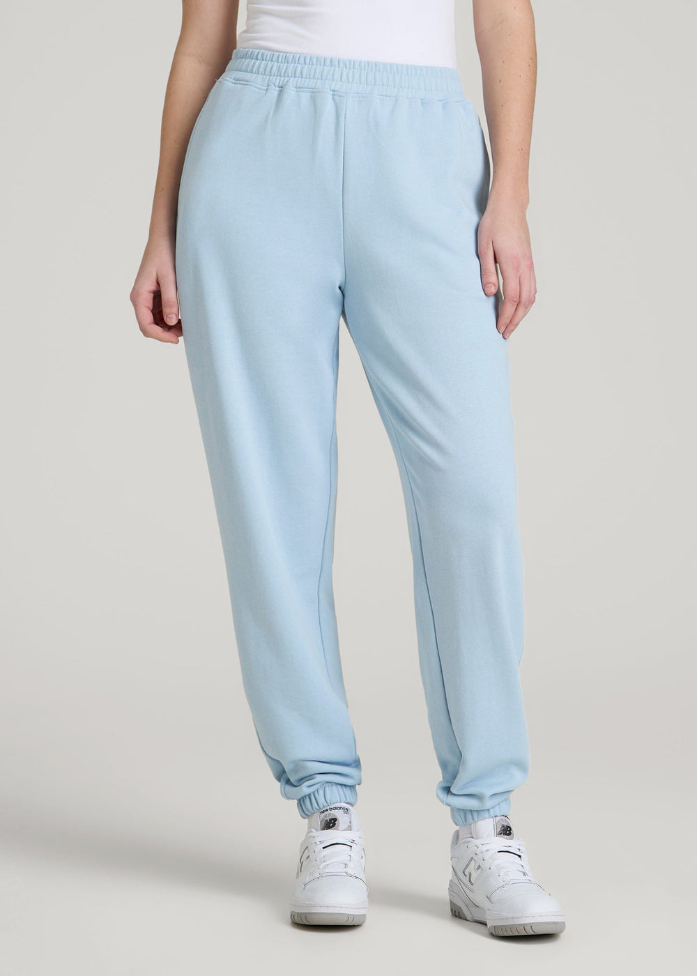American Tall Online | Wearever Oversized French Terry Joggers for Tall Women in Ice Blue