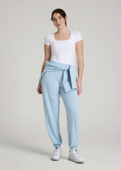 American Tall Online | Wearever Oversized French Terry Joggers for Tall Women in Ice Blue