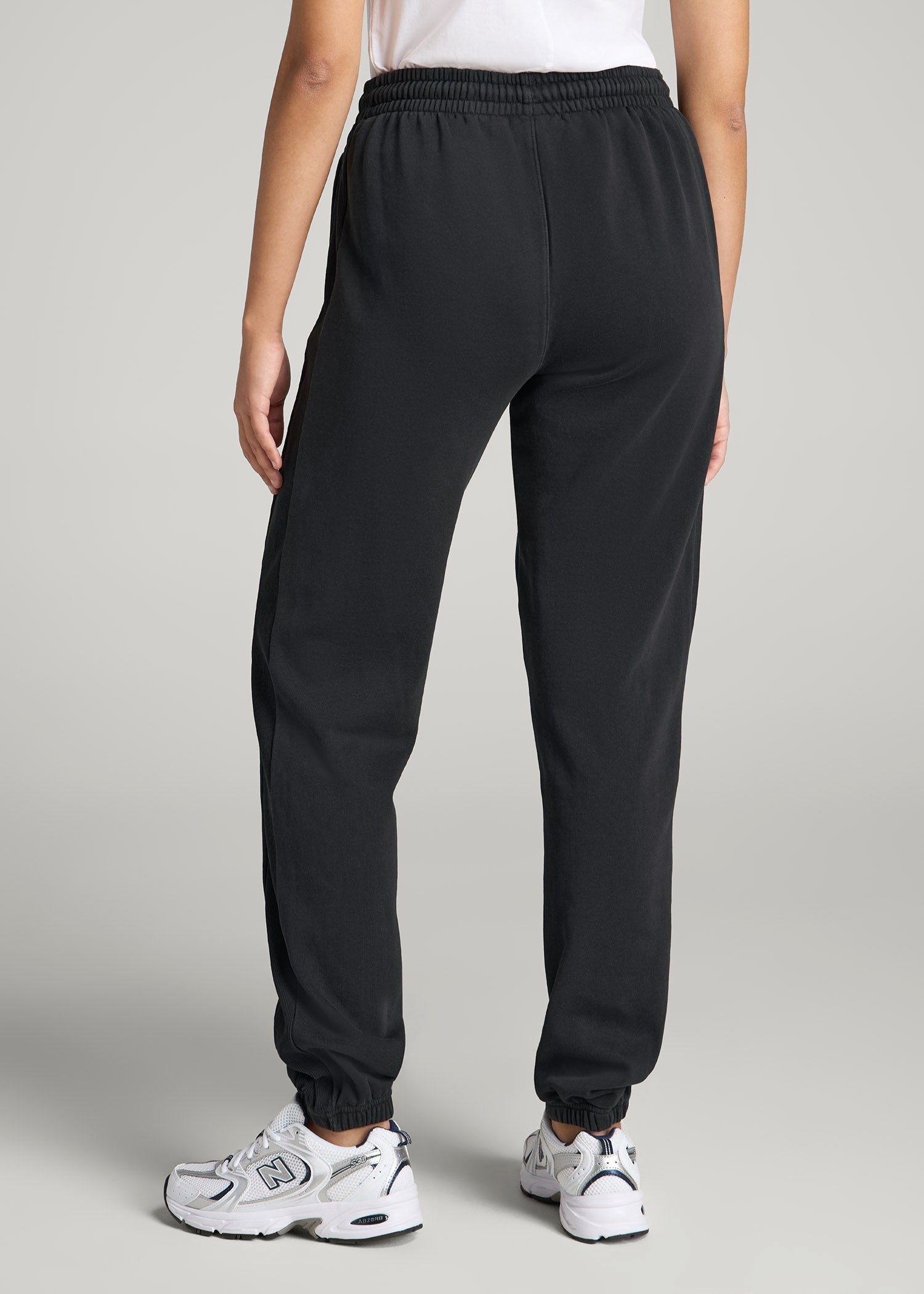 American Tall Sale | Wearever Fleece Regular Fit Sweatpants for Tall Women in Vintage Black