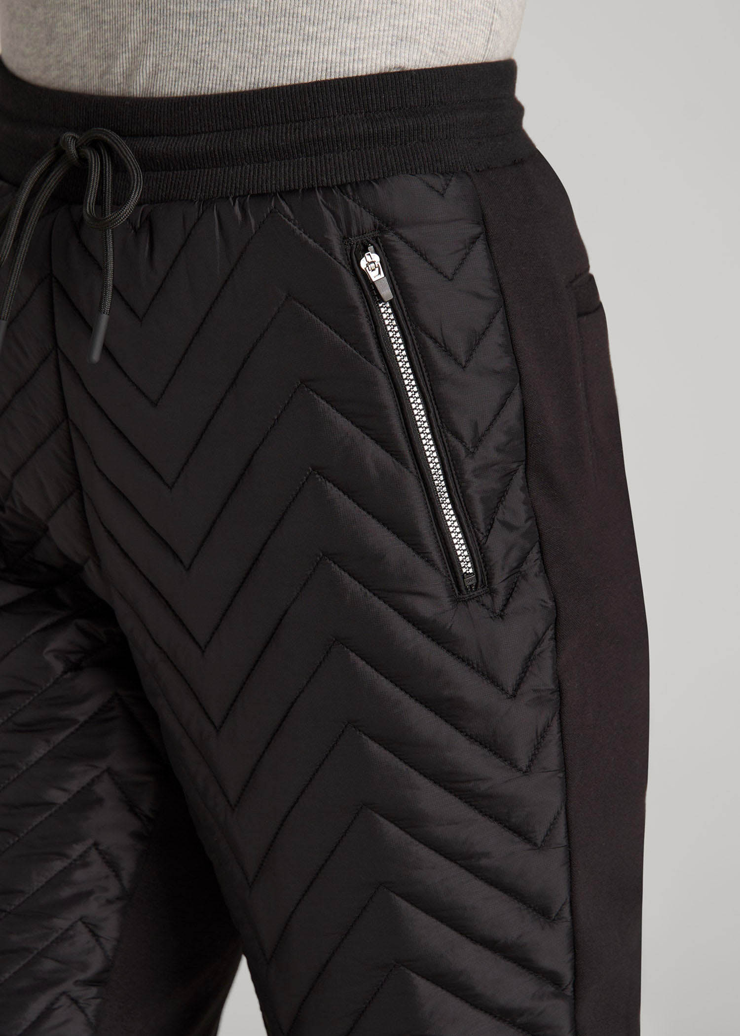 American Tall Outlet | Quilted Joggers for Tall Women in Black