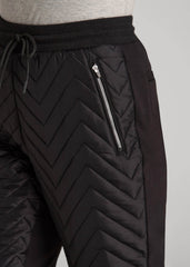 American Tall Outlet | Quilted Joggers for Tall Women in Black