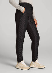 American Tall Outlet | Quilted Joggers for Tall Women in Black