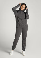 American Tall Online Shop | Wearever Fleece Regular Fit Sweatpants for Tall Women in Charcoal
