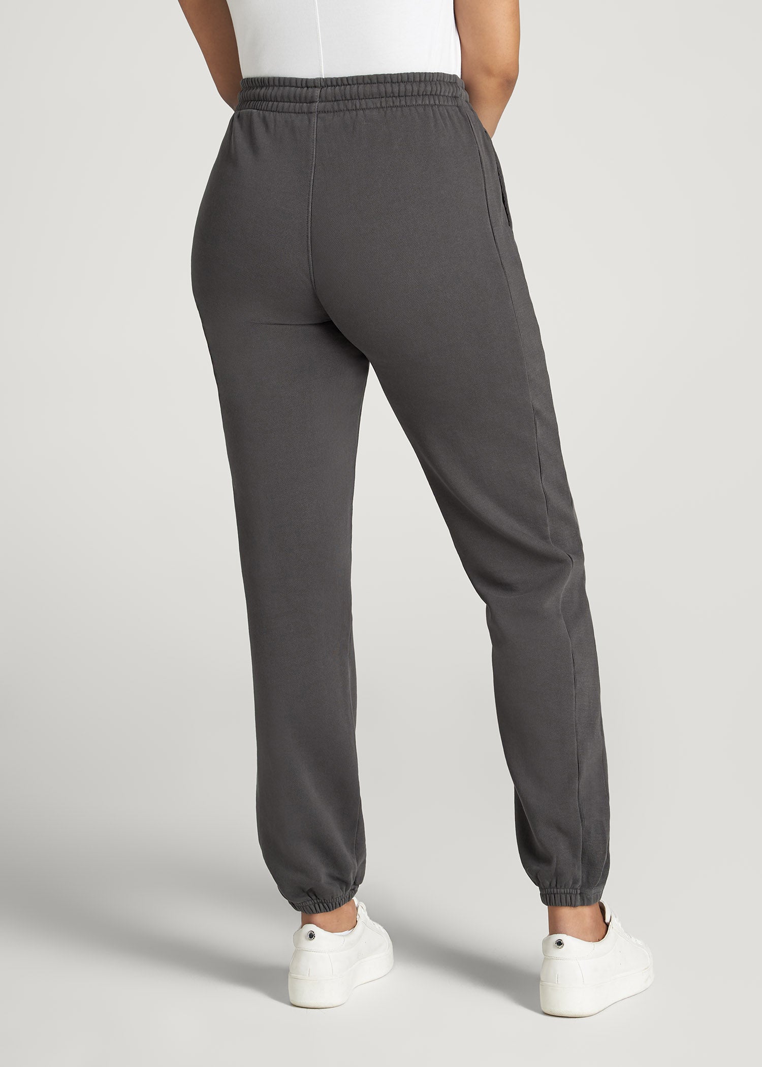 American Tall Online Shop | Wearever Fleece Regular Fit Sweatpants for Tall Women in Charcoal