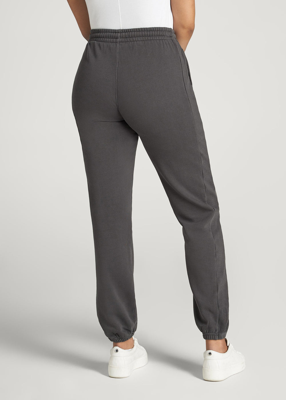 American Tall Online Shop | Wearever Fleece Regular Fit Sweatpants for Tall Women in Charcoal