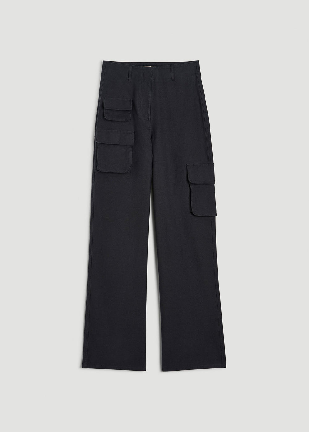American Tall Online | High-Waist Flat Front Cargo Pants for Tall Women in Black