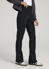 American Tall Outlet | High Rise Pull On Mini Flare Pant for Tall Women in Black