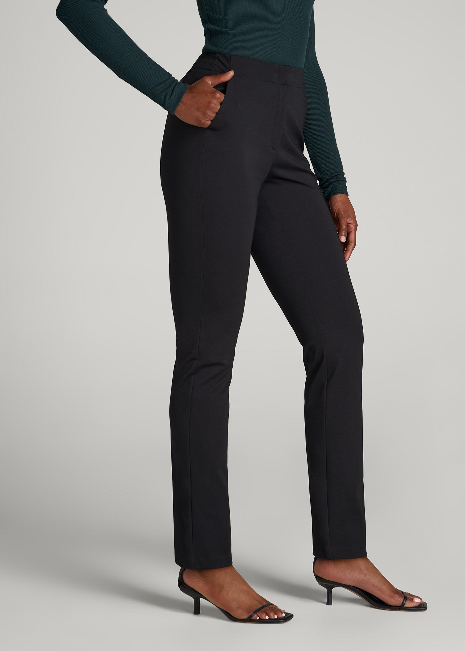 American Tall Online | SLIM-Fit Dress Pants for Tall Women in Black