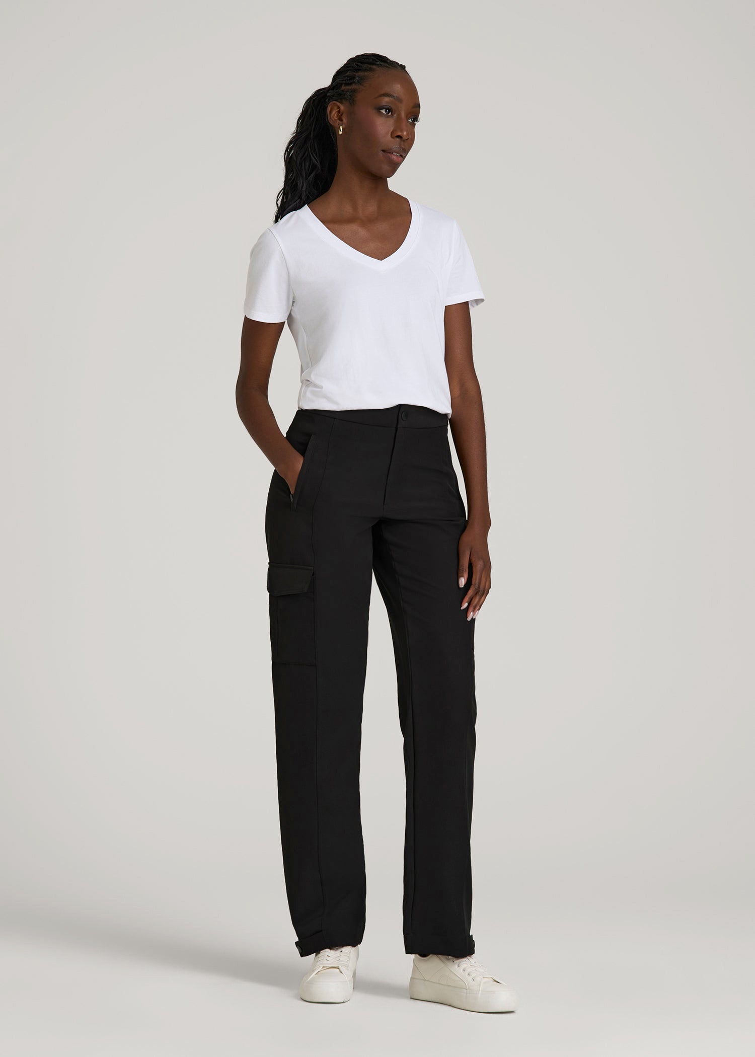 American Tall Sale | Traveler Cargo Pants for Tall Women in Black
