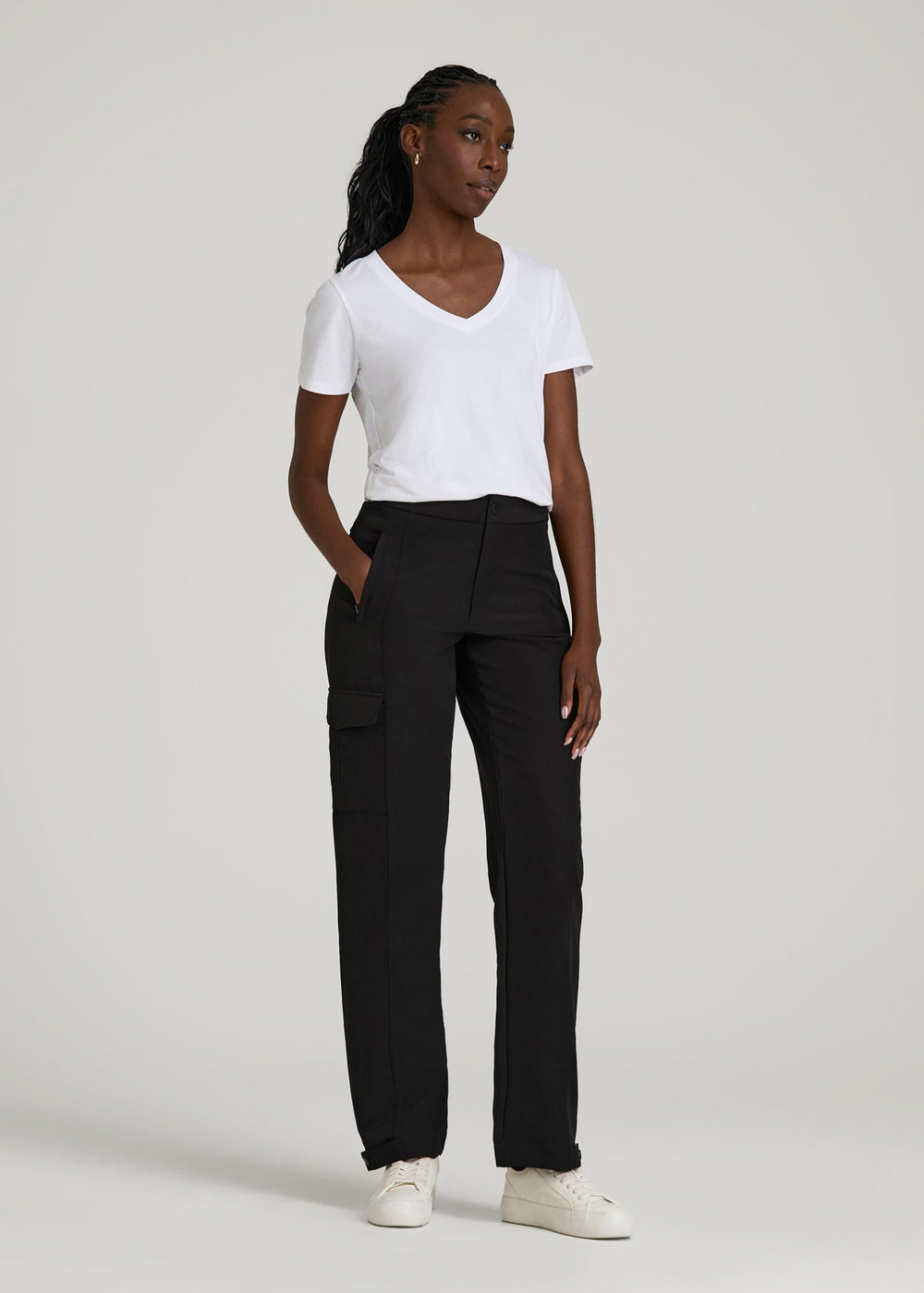 American Tall Sale | Traveler Cargo Pants for Tall Women in Black