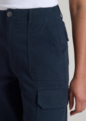 American Tall For Sale | Straight Leg Cargo Chino Pants for Tall Women in Navy