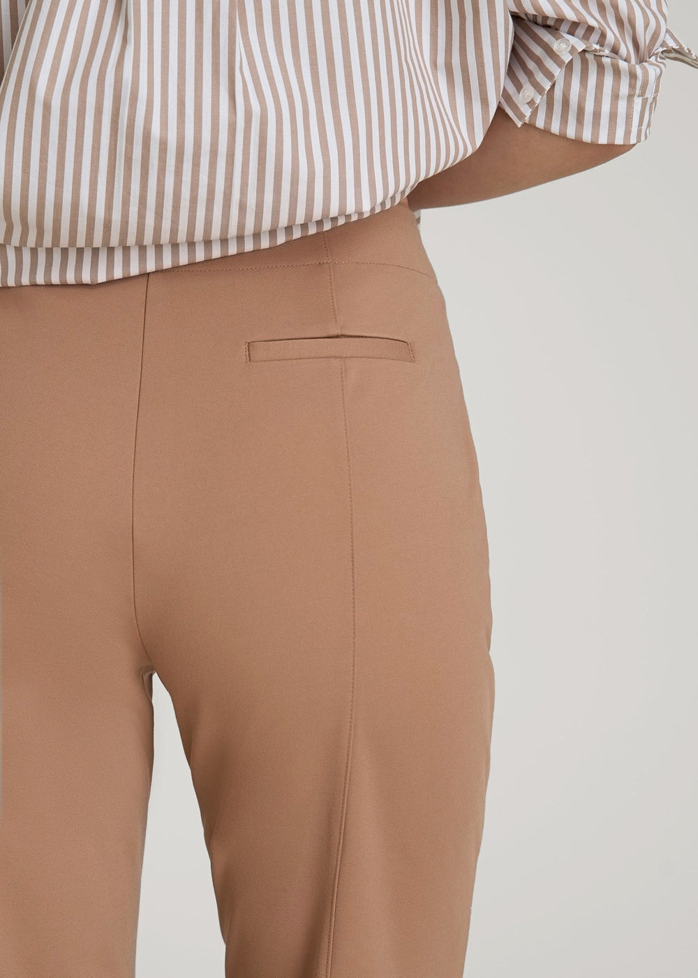 American Tall Discount | Freedom Flex Straight Leg Dress Pants for Tall Women in Woodsmoke
