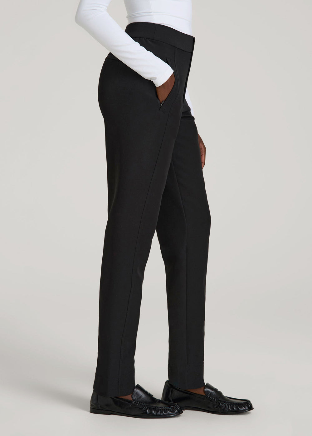 American Tall Online | Traveler Tapered Fit Pant for Tall Women in Black