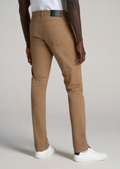 American Tall Outlet | Carman TAPERED Fit Five Pocket Pants for Tall Men in Russet Brown