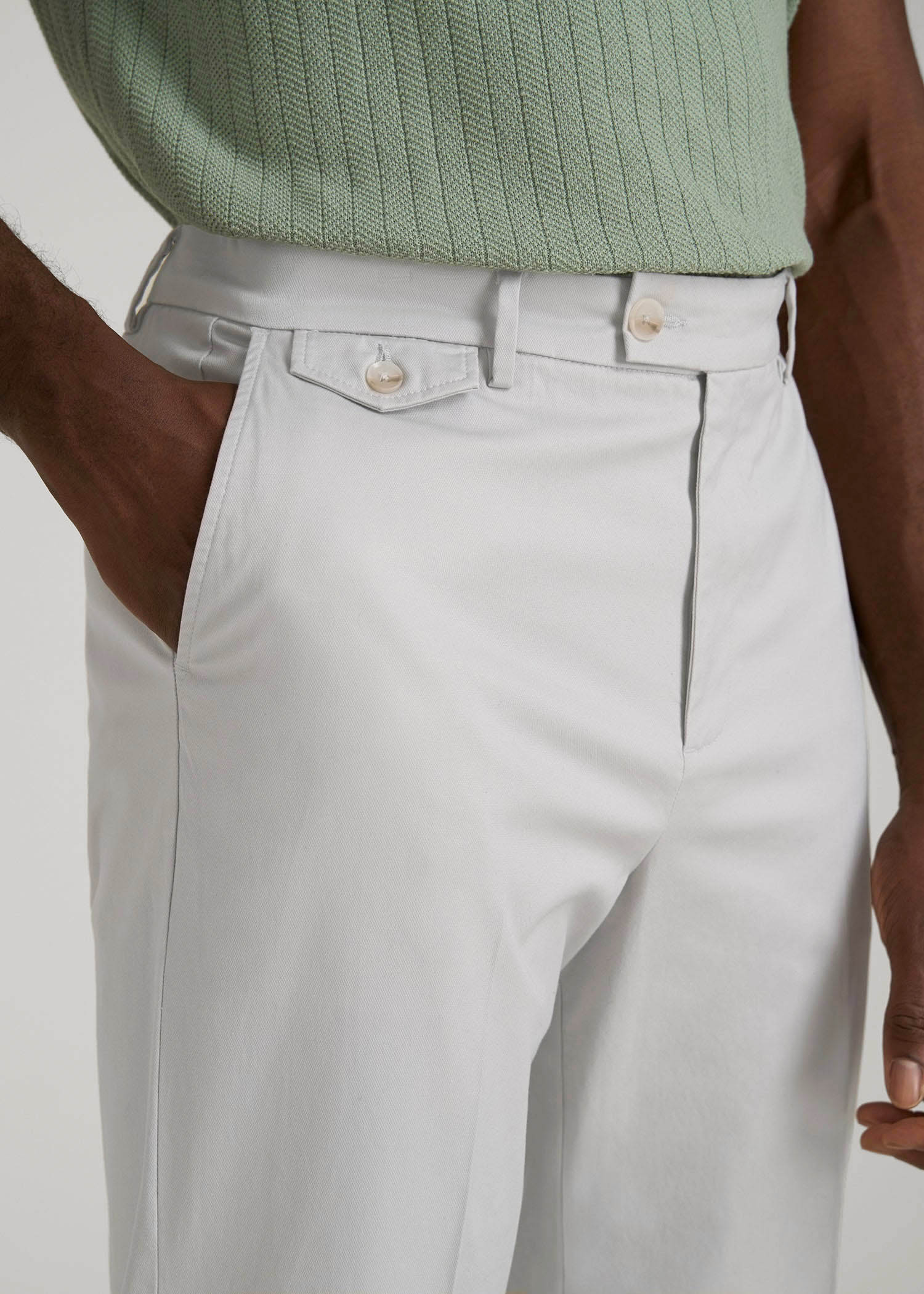 American Tall For Sale | Refined Chinos for Tall Men in Grey Sand