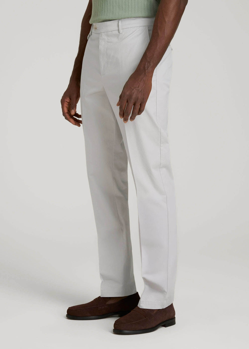 American Tall For Sale | Refined Chinos for Tall Men in Grey Sand