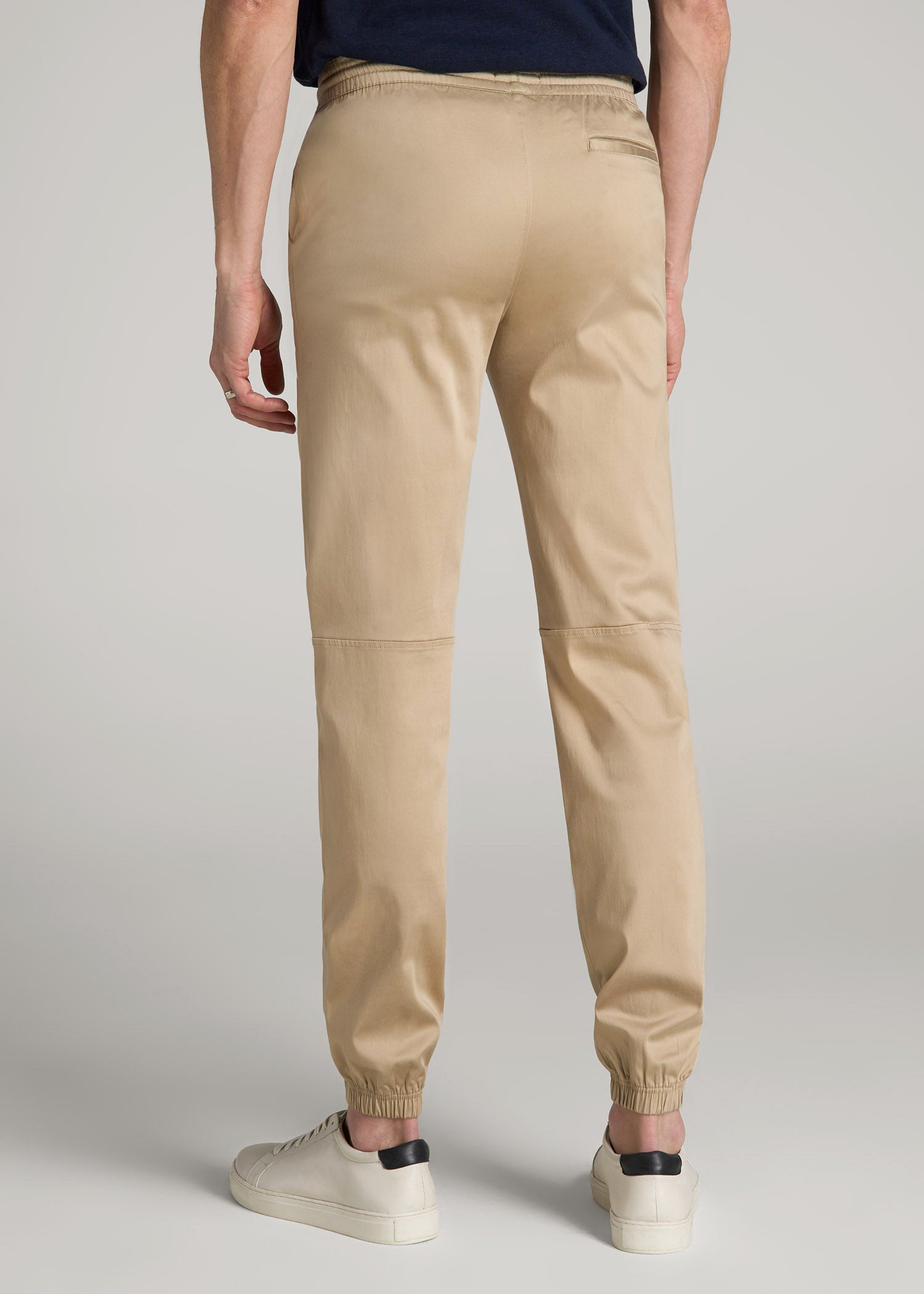 American Tall Discount | Stretch Twill Jogger Pants for Tall Men in Desert Khaki