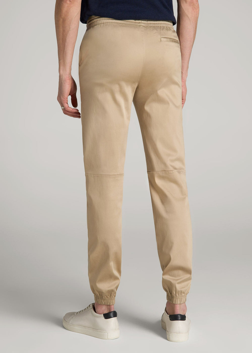 American Tall Discount | Stretch Twill Jogger Pants for Tall Men in Desert Khaki