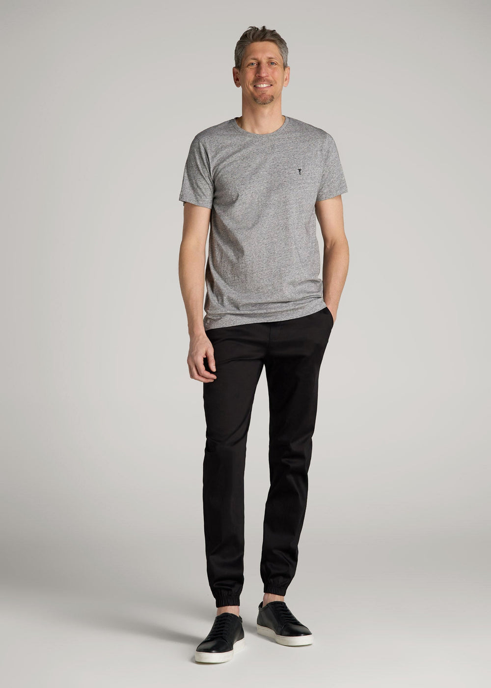 American Tall Online | Stretch Twill Jogger Pants for Tall Men in Black