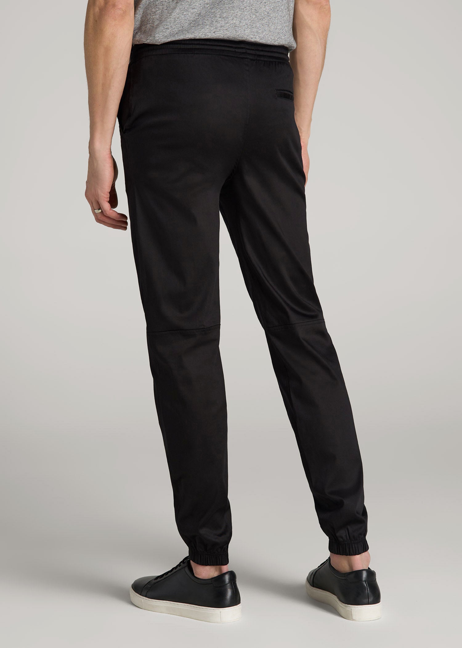 American Tall Online | Stretch Twill Jogger Pants for Tall Men in Black