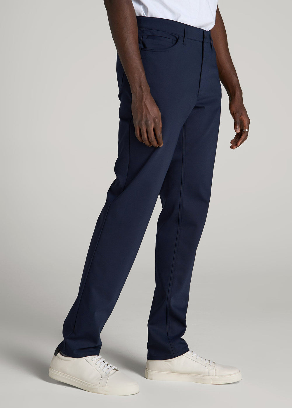 American Tall Sale | 365 Stretch 5-Pocket TAPERED Pants for Tall Men in Evening Blue