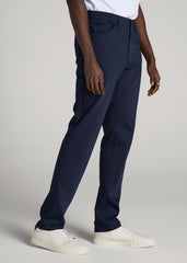 American Tall Sale | 365 Stretch 5-Pocket TAPERED Pants for Tall Men in Evening Blue