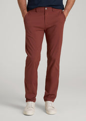 American Tall Online Shop | TAPERED FIT Traveler Chino Pants for Tall Men in Intense Rust