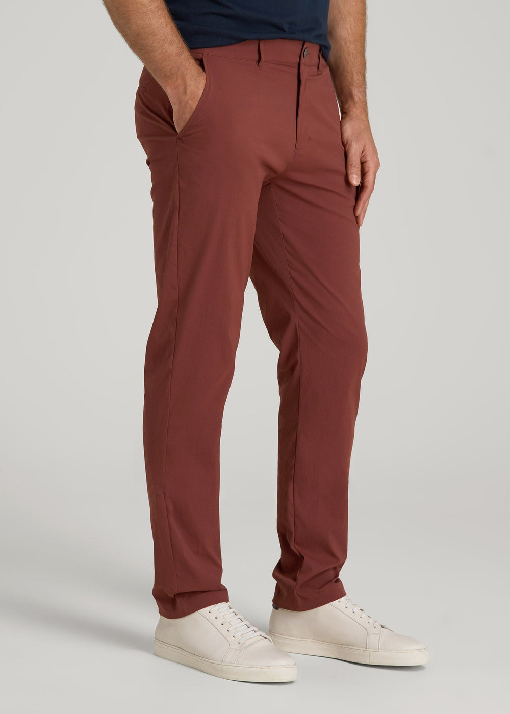 American Tall Online Shop | TAPERED FIT Traveler Chino Pants for Tall Men in Intense Rust