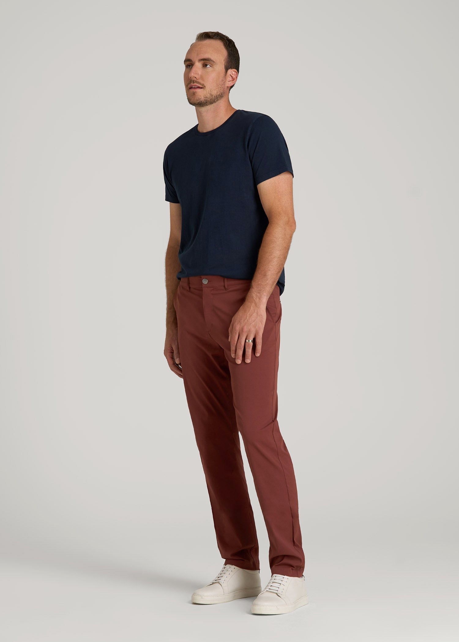American Tall Online Shop | TAPERED FIT Traveler Chino Pants for Tall Men in Intense Rust