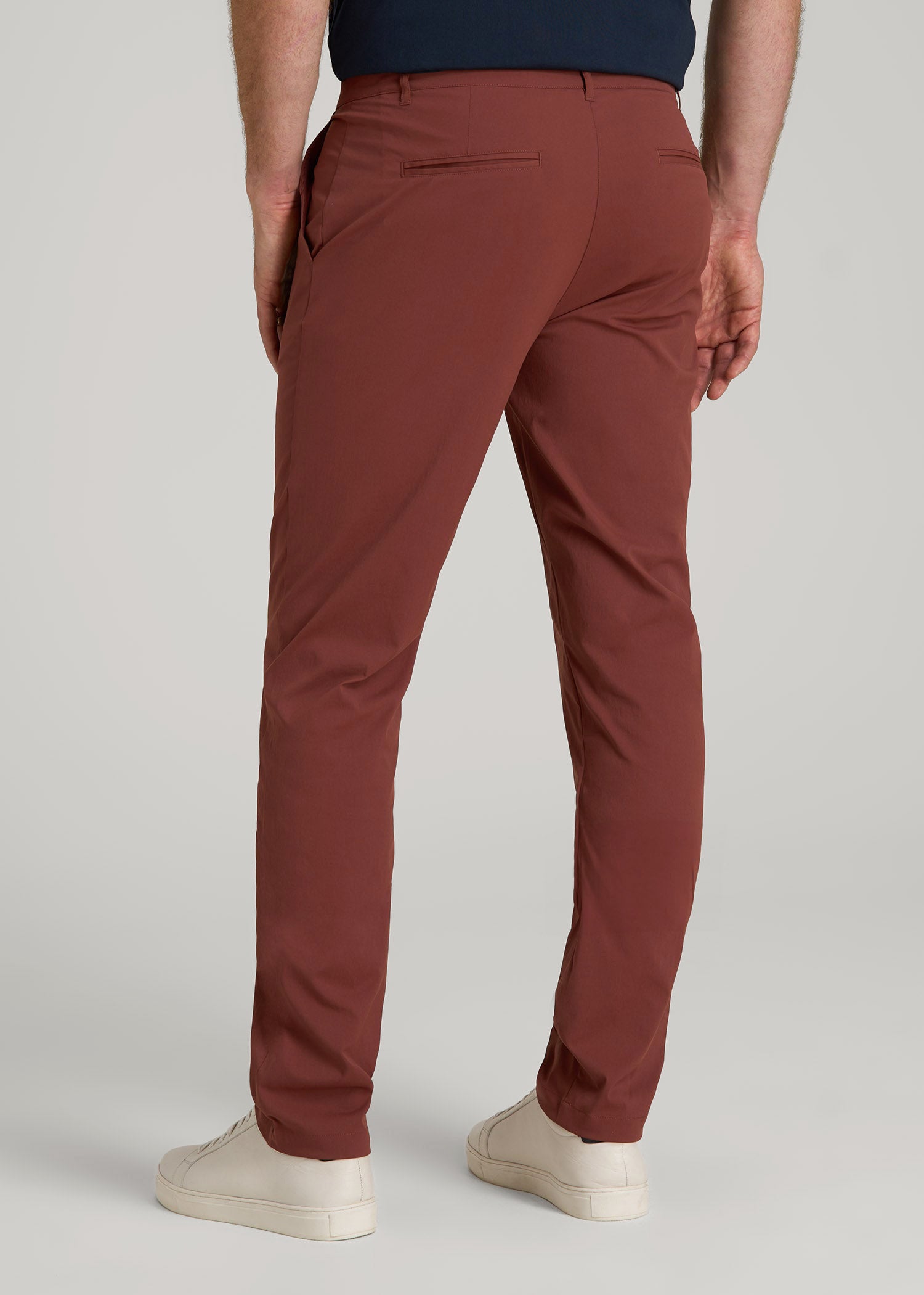 American Tall Online Shop | TAPERED FIT Traveler Chino Pants for Tall Men in Intense Rust