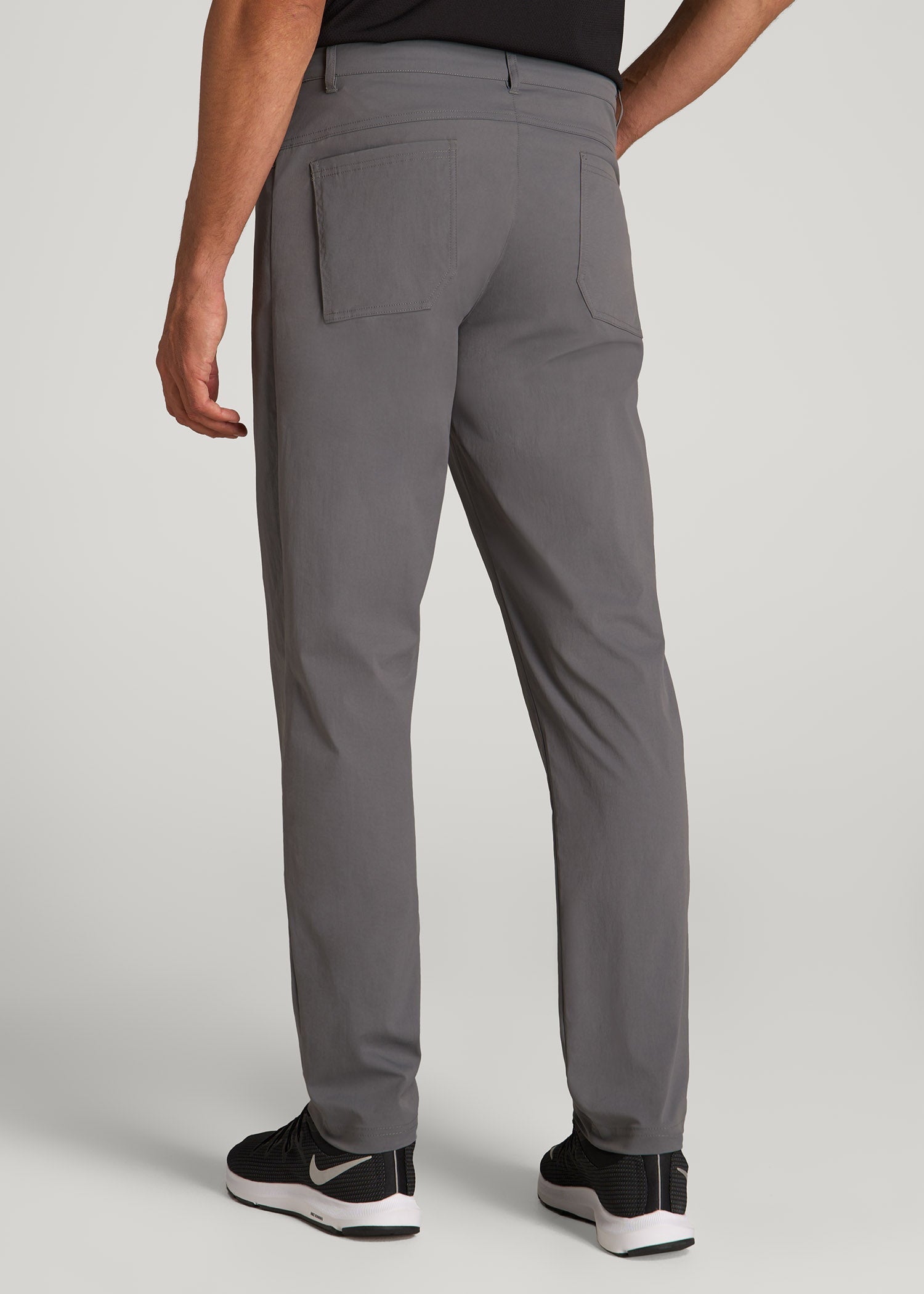 American Tall Discount | TAPERED-FIT Traveler Pants for Tall Men in Charcoal