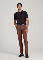 American Tall Sale | 365 Stretch 5-Pocket TAPERED Pants for Tall Men in Otter Brown