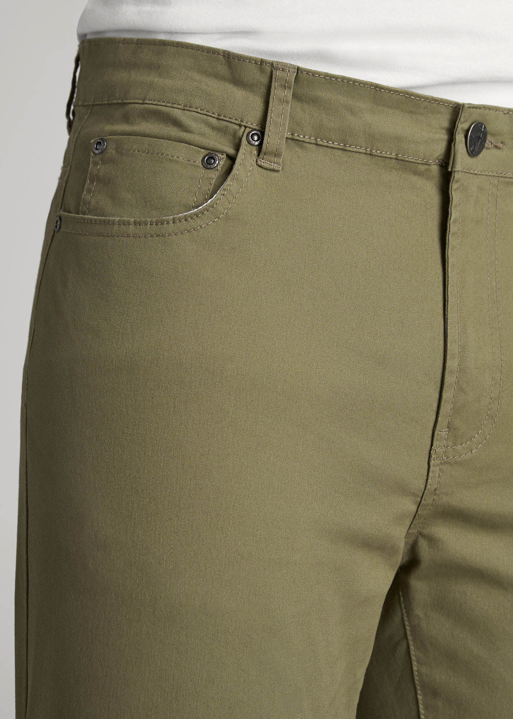 American Tall For Sale | Dylan Slim Fit Five-Pocket Pants For Tall Men in Fatigue Green