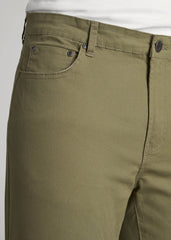 American Tall For Sale | Dylan Slim Fit Five-Pocket Pants For Tall Men in Fatigue Green