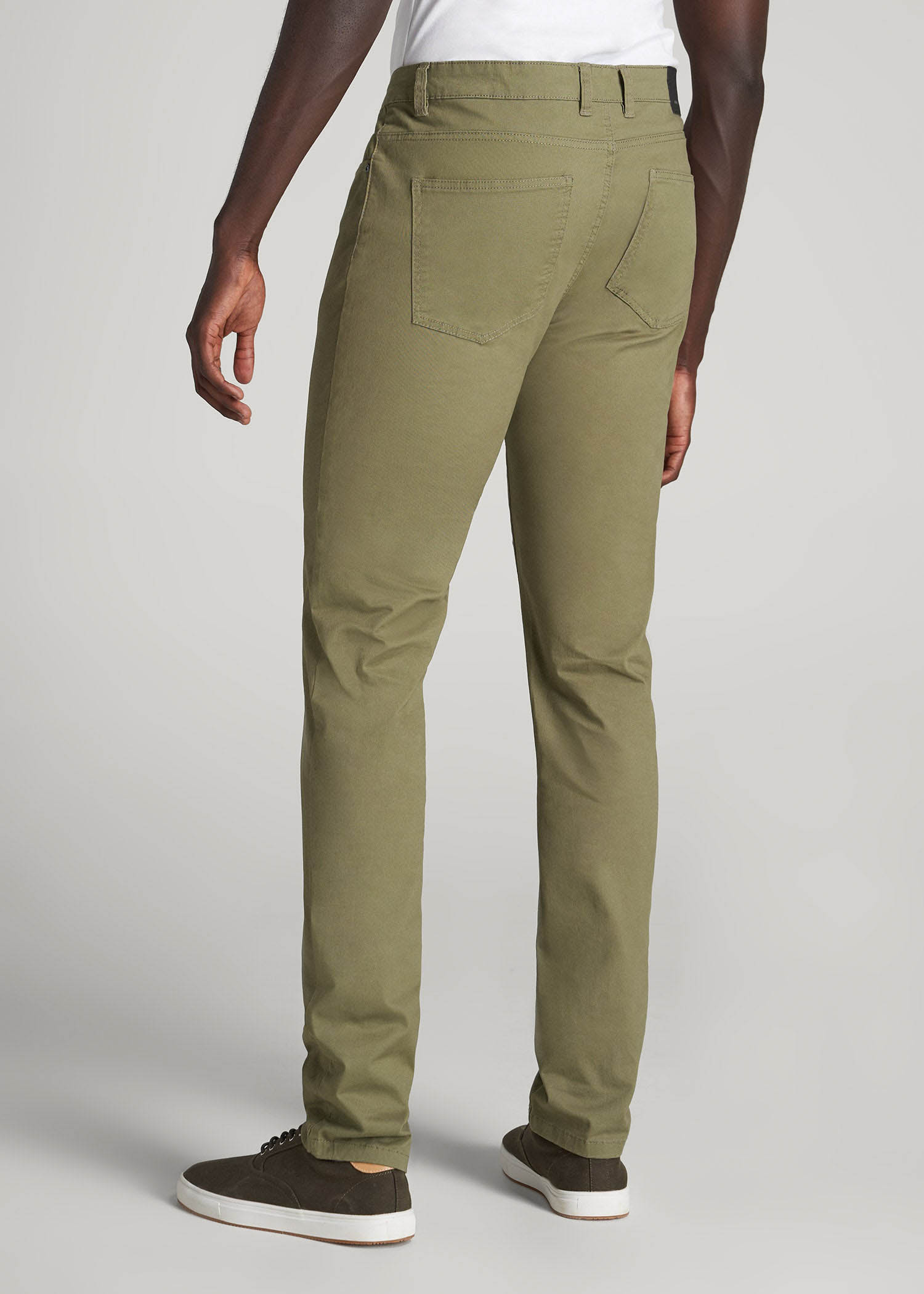 American Tall For Sale | Dylan Slim Fit Five-Pocket Pants For Tall Men in Fatigue Green