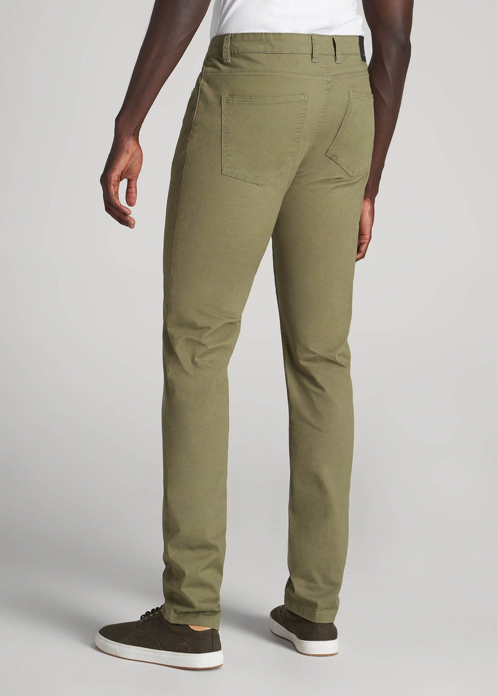 American Tall For Sale | Dylan Slim Fit Five-Pocket Pants For Tall Men in Fatigue Green