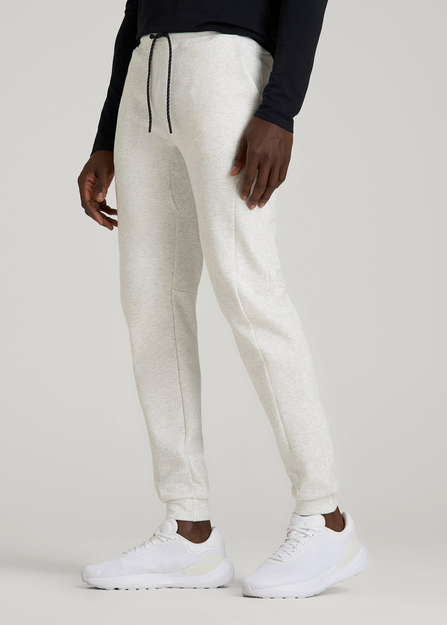 American Tall Online | Tech Motion Fleece Joggers for Tall Men in Heather Frost