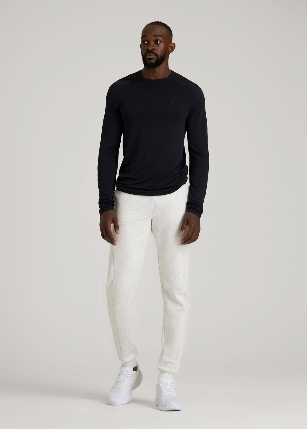 American Tall Online | Tech Motion Fleece Joggers for Tall Men in Heather Frost