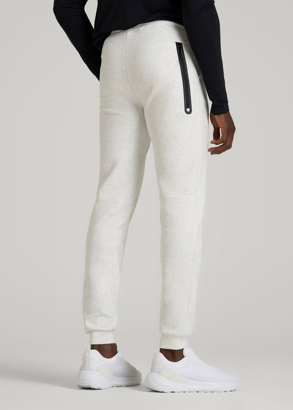 American Tall Online | Tech Motion Fleece Joggers for Tall Men in Heather Frost