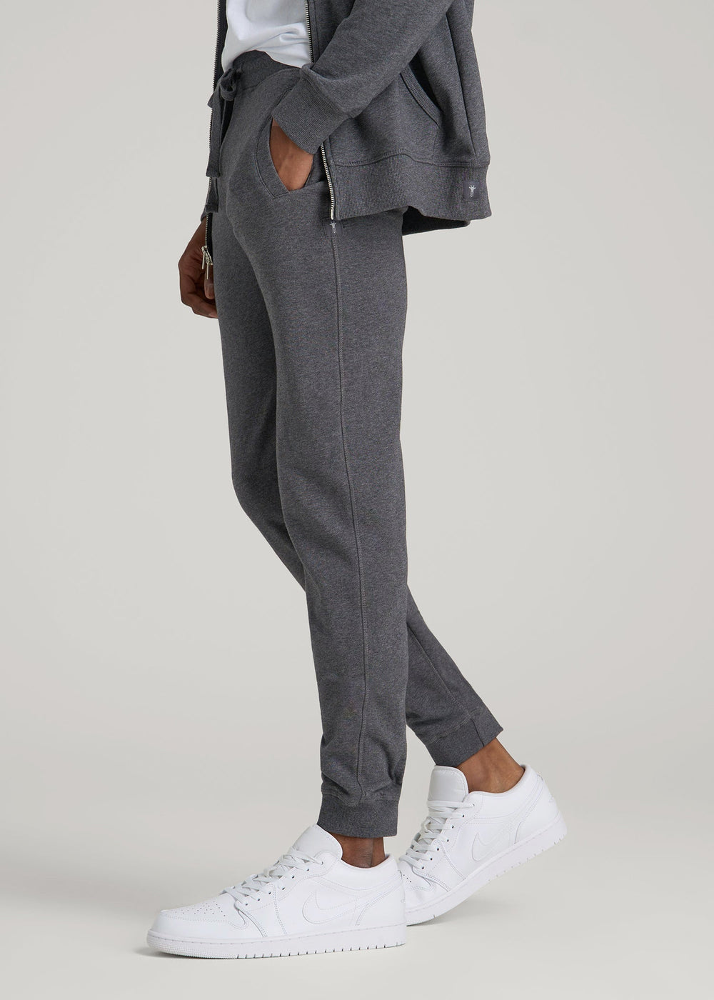 American Tall For Sale | Wearever 2.0 French Terry Joggers for Tall Men in Charcoal Mix