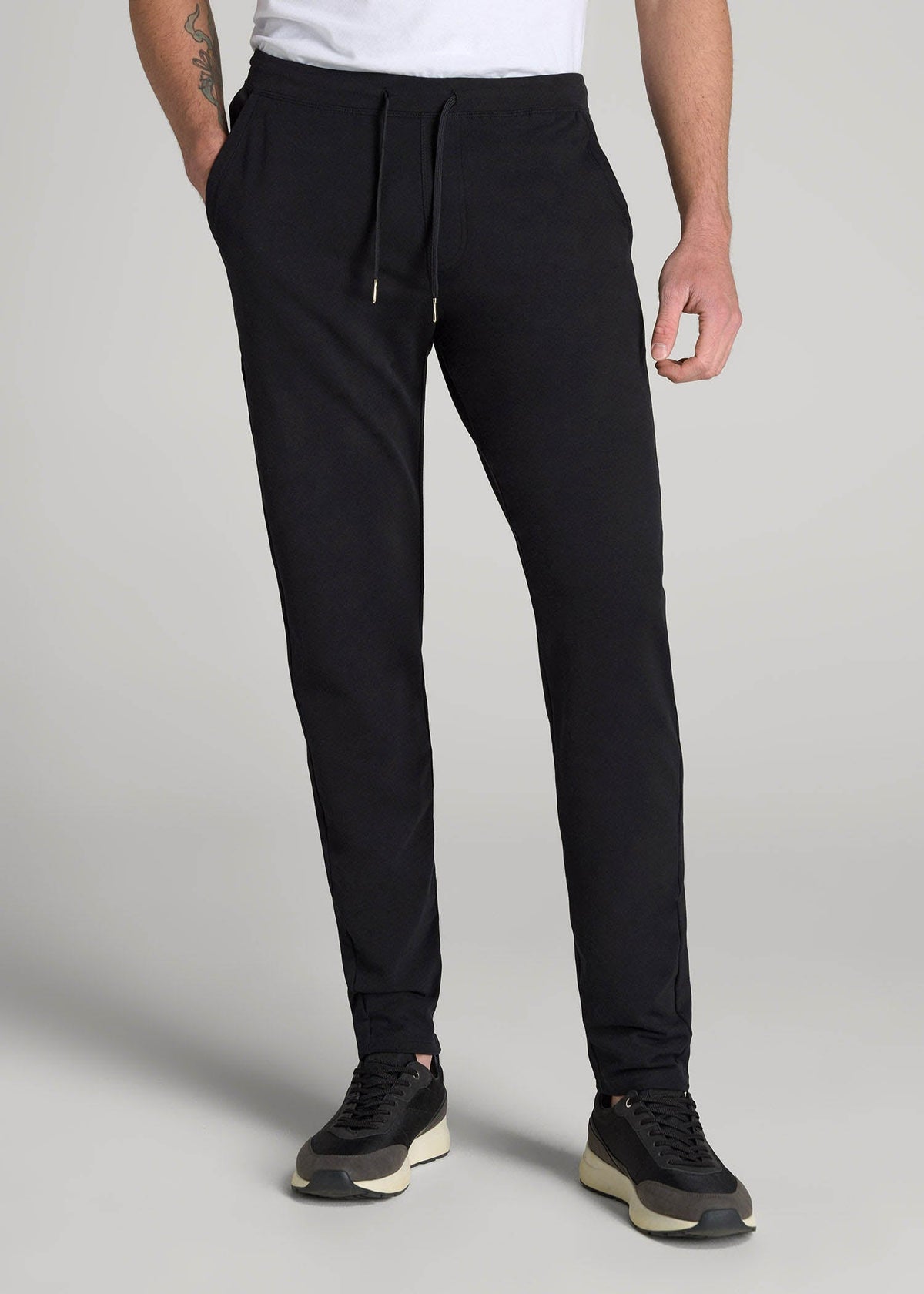 American Tall Online | Microsanded French Terry Sweatpants for Tall Men in Black