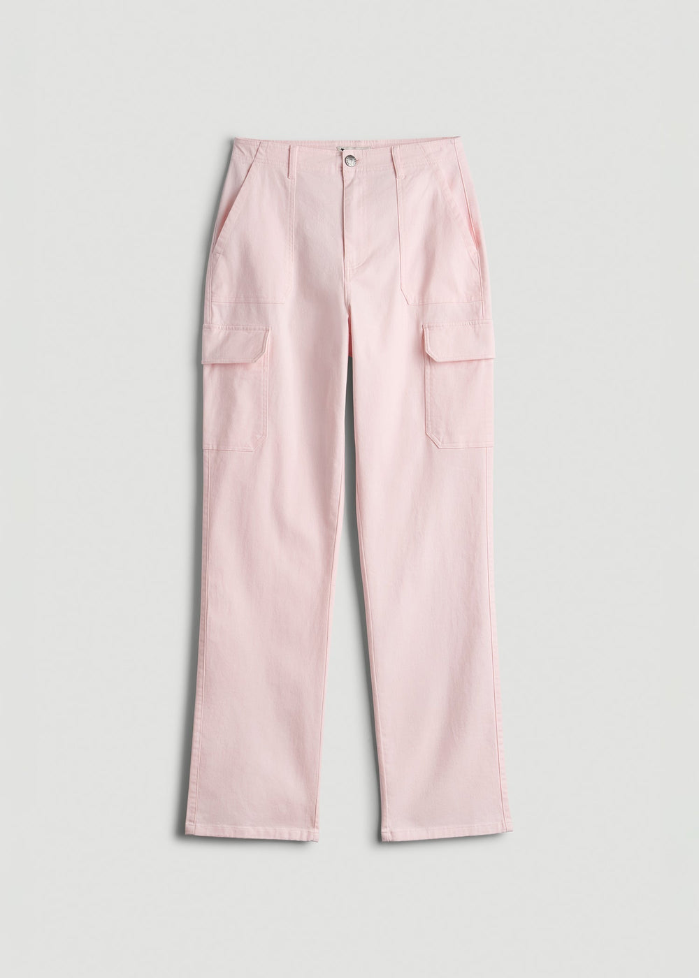 American Tall Sale | Straight Leg Cargo Chino Pants for Tall Women in Barely Pink