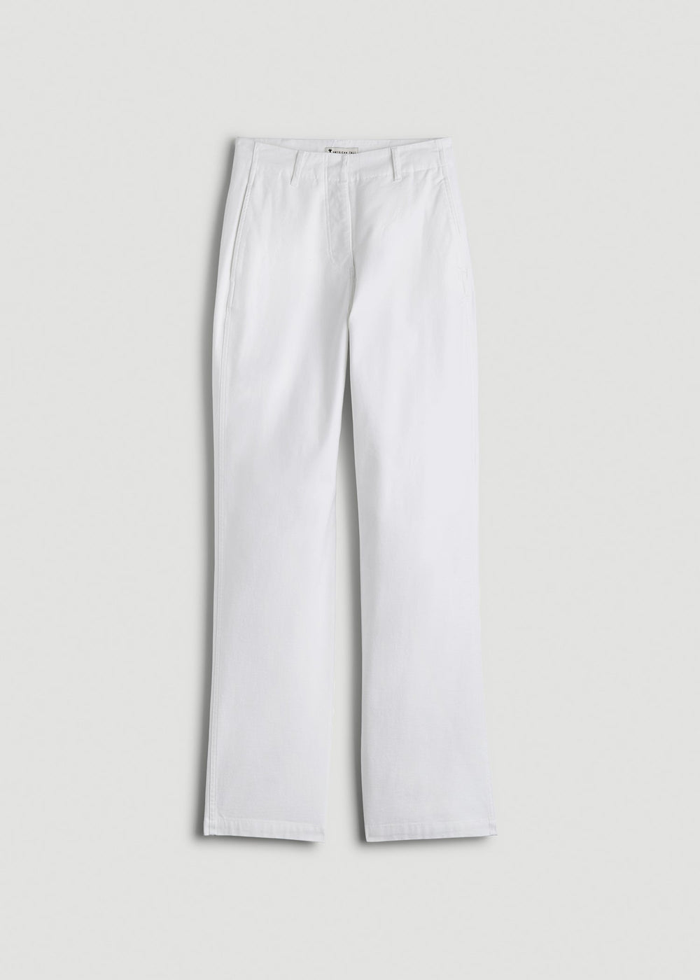 American Tall Outlet | High Rise Wide Leg Flat Front Chinos for Tall Women in White