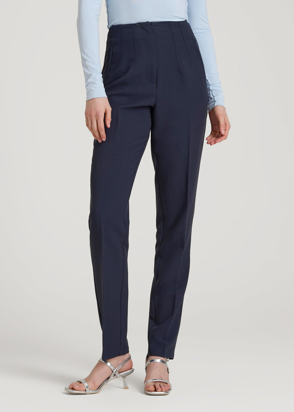 American Tall For Sale | High Rise Pants with Darts for Tall Women in Navy
