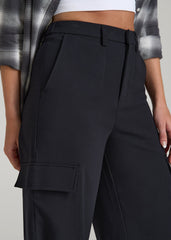 American Tall For Sale | Cargo Wide Leg Dress Pants for Tall Women in Black