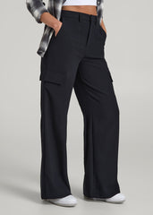 American Tall For Sale | Cargo Wide Leg Dress Pants for Tall Women in Black