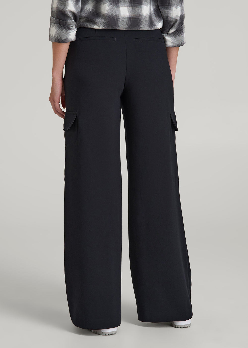 American Tall For Sale | Cargo Wide Leg Dress Pants for Tall Women in Black