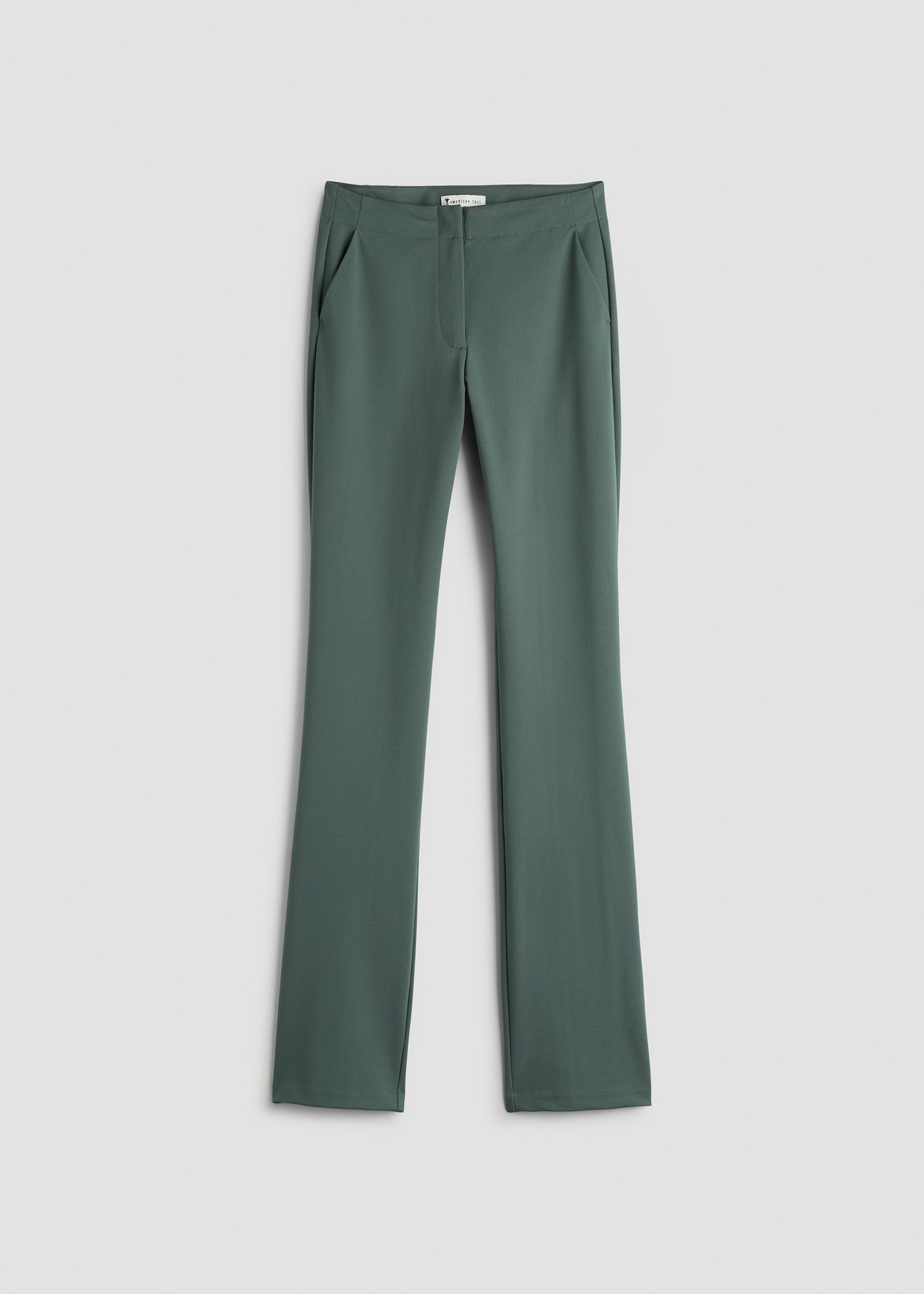 American Tall Online | Freedom Flex Slim Straight Leg Dress Pants for Tall Women in Balsam Green